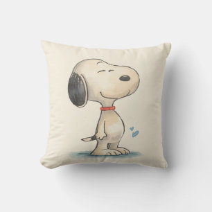 Schattige Watercolor Tekening van Beagle Hond Kussen