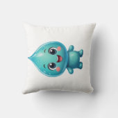 Schattige waterdruppel Cartoon Karakter - Schattig Kussen (Achterkant)