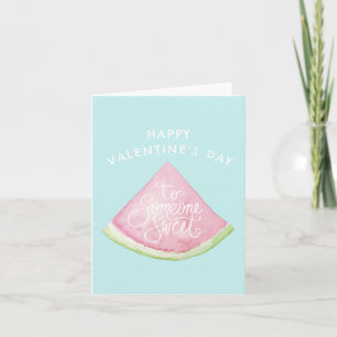 Schattige watermeloen Iemand Lief Valentijn Kaart