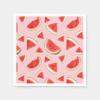 Schattige Watermeloen Pattern Pink Kids Verjaardag Servet