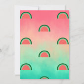 Schattige watermeloenen 1e verjaardag kaart (Achterkant)