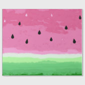 Schattige watermeloenontwerp cadeaupapier (Vlak)