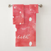 Schattige waterverf aardbei bad handdoek (Insitu)