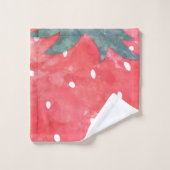 Schattige waterverf aardbei bad handdoek (Wasdoekje)