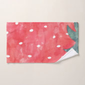 Schattige waterverf aardbei bad handdoek (Handdoek)