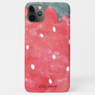 Schattige waterverf aardbei Case-Mate iPhone case