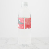 Schattige waterverf aardbei waterfles etiket (Achterkant)