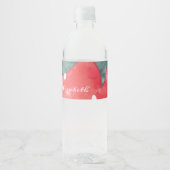Schattige waterverf aardbei waterfles etiket (Voorkant)