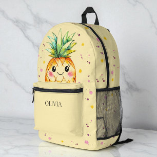 Schattige Waterverf Ananas Gele Kleurrijke Meisjes Bedrukte Rugzak