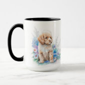 SCHATTIGE WATERVERF APRICOT FRANSE POODLE PUPPY MOK (Links)