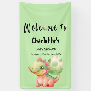 Schattige Waterverf Baby Dinosaur Baby Borrel Spandoek