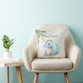 Schattige Waterverf Baby Dinosaurus Kussen (Stoel)