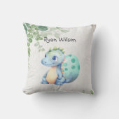 Schattige Waterverf Baby Dinosaurus Kussen (Voorkant)