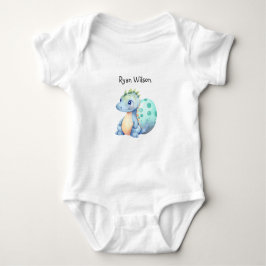Schattige waterverf baby dinosaurus romper