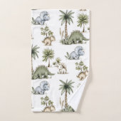 Schattige Waterverf Baby Dinosaurussen Bad Handdoek (Handdoek)