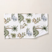 Schattige Waterverf Baby Dinosaurussen Bad Handdoek (Handdoek)
