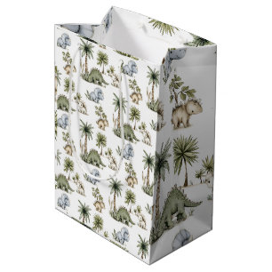 Schattige Waterverf Baby Dinosaurussen Medium Cadeauzakje