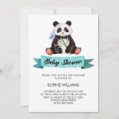 Schattige Waterverf Baby shower Panda Kaart (Voorkant)
