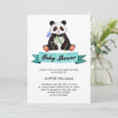 Schattige Waterverf Baby shower Panda Kaart (Staand voorkant)