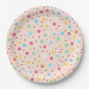 Schattige Waterverf Baby Sprinkle Papieren Bordje