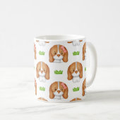 Schattige Waterverf Beagle Hond Koffiemok (Voorkant rechts)
