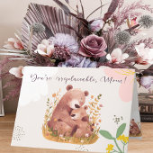 Schattige Waterverf Beer Moederdag Kaart