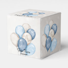 Schattige Waterverf Blauw Witte Ballonnen Feest Bedankdoosjes
