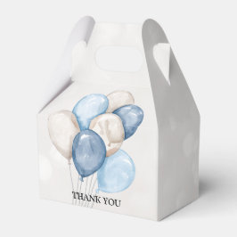 Schattige Waterverf Blauw Witte Ballonnen Feest Bedankdoosjes