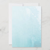 Schattige Waterverf Blauwe Draak Baby Shower Kaart (Achterkant)