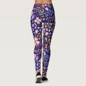 Schattige waterverf bloeiende lente bloemen aangep leggings (Achterkant)