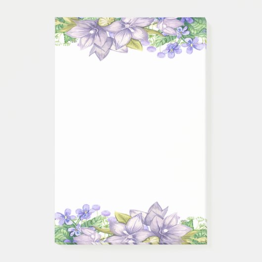 Schattige Waterverf Bloemen Post-it® Notes (Voorkant)