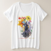 Schattige waterverf bloemige  stijl Modern Grote Maat T-shirt (Design voorkant)