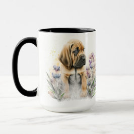 SCHATTIGE WATERVERF BLOODHOUND PUPPY DOG MOK