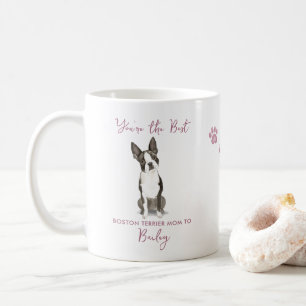 Schattige waterverf Boston Terrier Beste Hondenmoe Koffiemok