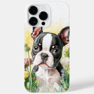 SCHATTIGE WATERVERF BOSTON TERRIER PUPPY DOG Case-Mate iPhone 14 PRO MAX HOESJE