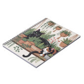 Schattige waterverf botanische kat notitieboek (Linkerzijde)
