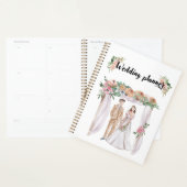 Schattige waterverf bruiloft planner (Display)