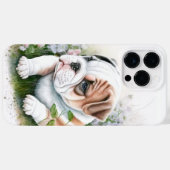 SCHATTIGE WATERVERF BULLDOG PUPPROWERS Case-Mate iPhone CASE (Achterkant (horizontaal))