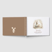 Schattige Waterverf Bunny Baby shower Gastenboek (Volledig)