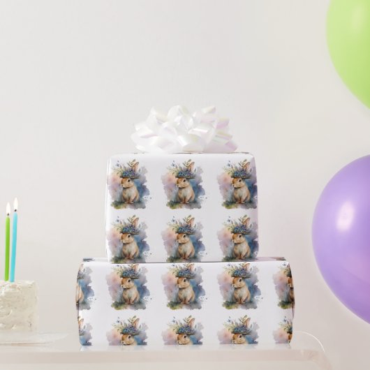 Schattige Waterverf Bunny Cadeaupapier (Feestgeschenken)