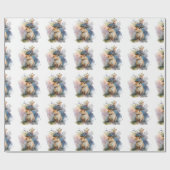 Schattige Waterverf Bunny Cadeaupapier (Vlak)