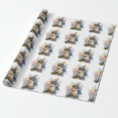 Schattige Waterverf Bunny Cadeaupapier (Uitgerold)