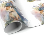 Schattige Waterverf Bunny Cadeaupapier (Rol Hoek)