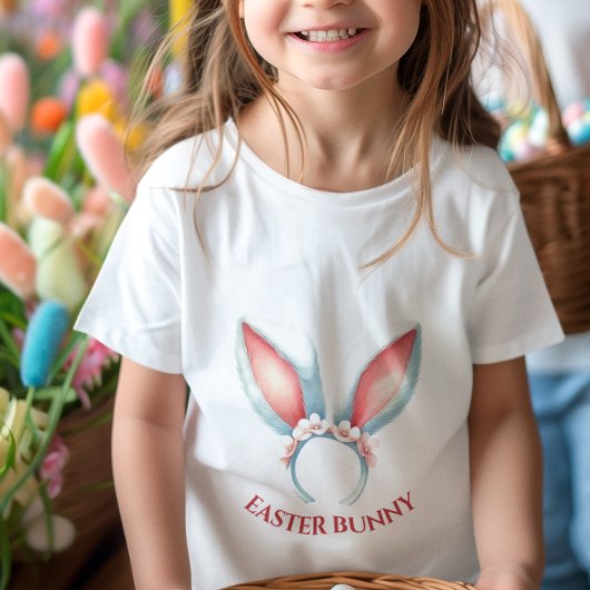 Schattige & Waterverf Bunny Ears Kinderen T-shirt