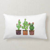 Schattige waterverf cactus in potten