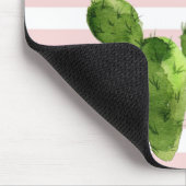 Schattige Waterverf Cactus, Stripes - Speciaal Muismat (Hoek)