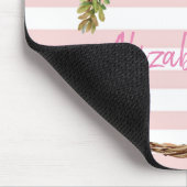 Schattige Waterverf Cactus, Succulent Stripes Muismat (Hoek)