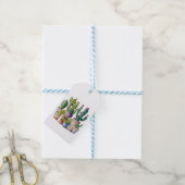 Schattige waterverf cactussen succulenten in potte cadeaulabel (Met Touw)