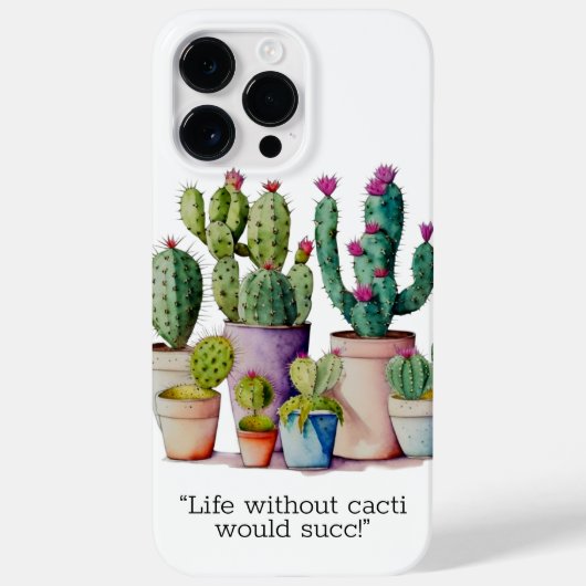 Schattige waterverf cactussen succulenten in potte Case-Mate iPhone case (Achterkant)