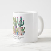 Schattige waterverf cactussen succulenten in potte grote koffiekop (Voorkant rechts)